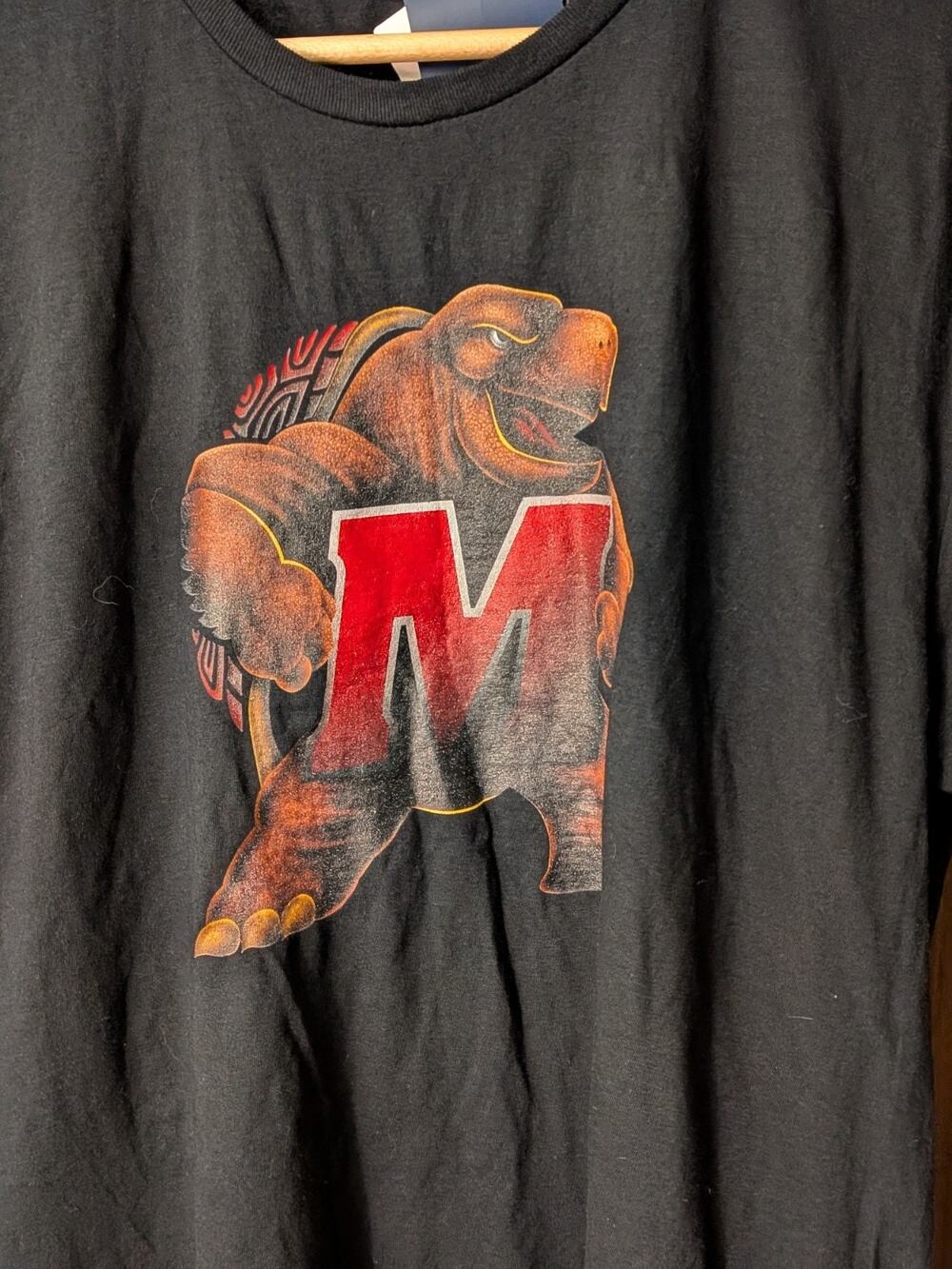 Fanatics Maryland Terrapins Shirt Mens Large Black College Football Basketball